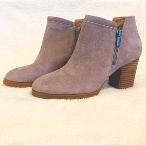 Lucky Brand Suede Zipper Booties